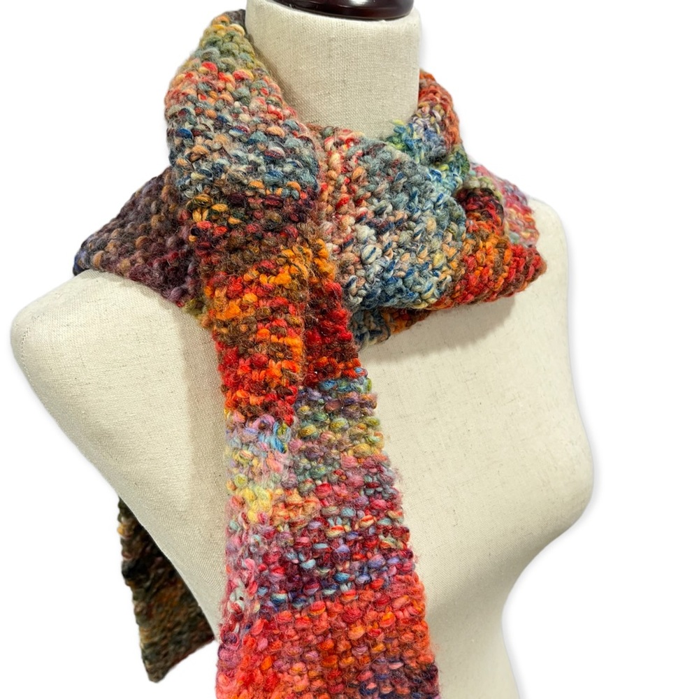 Sold: Free People multicolored knit scarf 6’ long - Picture 8 of 8